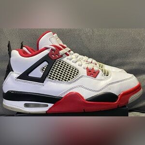 Nike Air Jordan 4 IV Retro Fire Red Black 408452-160 GS Sneakers Youth Sz 7Y